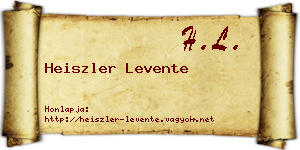 Heiszler Levente névjegykártya