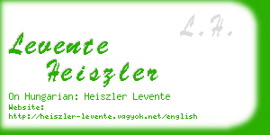 levente heiszler business card